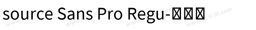 source Sans Pro Regu字体转换
